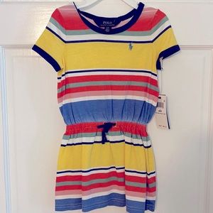 POLO striped shirt dress